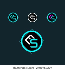 ES trendy letter logo design
