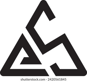 ES Triangle icon, symbol, vector file logo, 