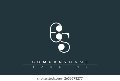 ES Typography Logo Design. Stylish monogram design depiction featuring the letters E and S combined in an artistic signature style, delivering a unique and creative visual representation.