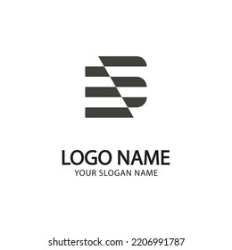 es unique monogram style vector logo design