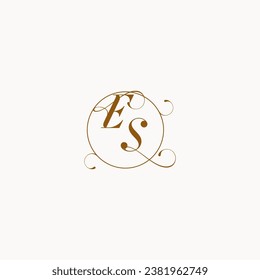 ES uniquely wedding logo symbol of your marriage and you can use it on your wedding stationary