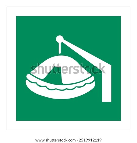 ES0015 IMO Sign Marking Res A760 18 as amended ISO 17631 2002 Davit Launched Liferaft