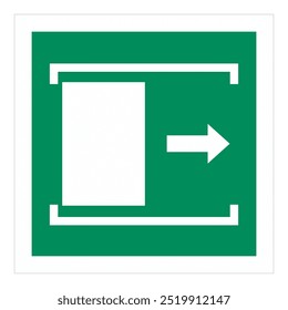 ES0017 IMO Sign Marking Res A760 18 as amended ISO 17631 2002 Door slides right to open