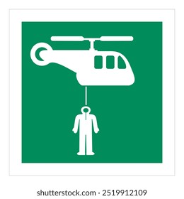 ES0031 IMO Sign Marking Res A760 18 as amended ISO 17631 2002 Helicopter pick-up area