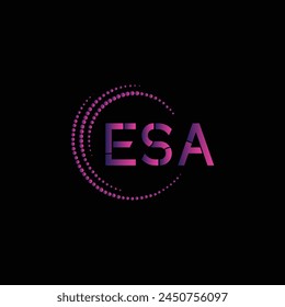 ESA Letter Initial Logo Design Template Vector Illustration