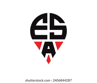 ESA letter location shape logo design