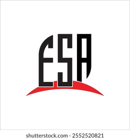 ESA letter logo design with white background in illustrator, vector logo modern alphabet font