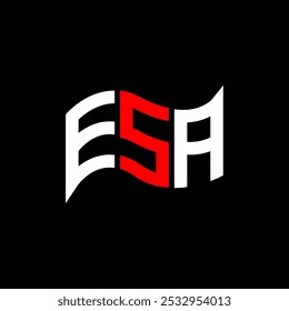 Design de logotipo ESA, logotipo simples e moderno ESA. Design de alfabeto luxuoso da ESA  