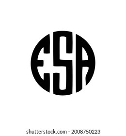 ESA monogram initial letters logo Design Vector