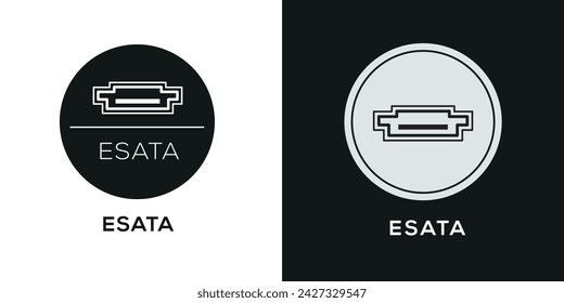 Esata port Icon, Vector sign.