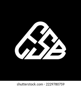 ESB-Brief-Logo kreatives Design mit Vektorgrafik, ESB einfaches und modernes Logo in runder Dreiecksform.
