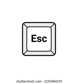 Esc Button Key Vector Icon. Escape Keyboard Logo Computer Cartoon Illustration Sign. Esc Design Technology Key Design Symbol