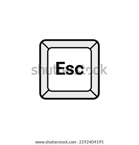 Esc button key vector icon. Escape keyboard logo computer cartoon illustration sign. Esc design technology key design symbol