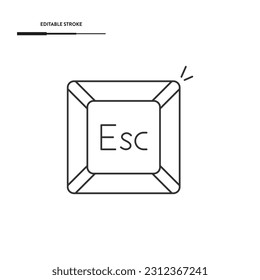 Esc Escape Keyboard Button Icon Vector Design.