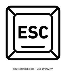 Esc icon Black and white logo