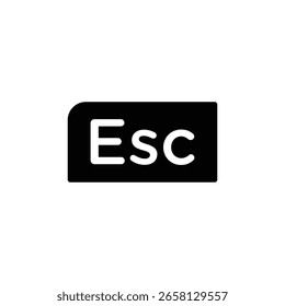 Esc-Symbol Logo-Zeichensatz, Vektorkontur