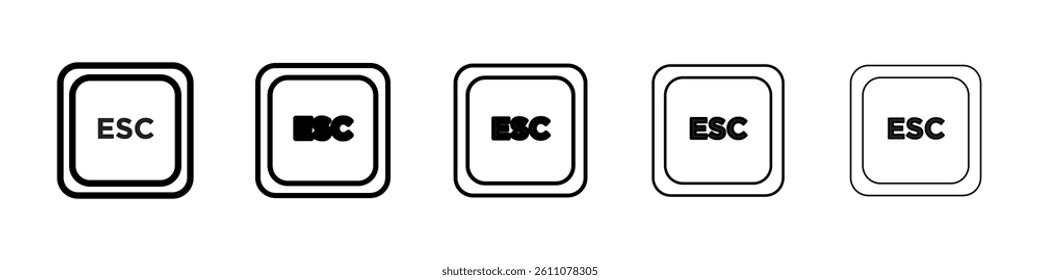 ESC ICON Symbol mark in Outline style