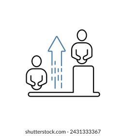 escalation concept line icon. Simple element illustration. escalation concept outline symbol design.