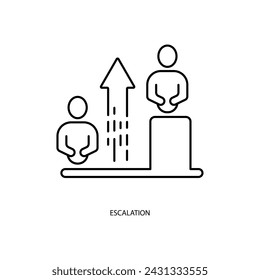 escalation concept line icon. Simple element illustration. escalation concept outline symbol design.