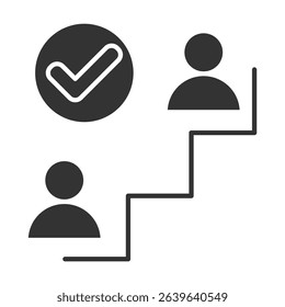 Escalation Glyph Icon Element For Design)