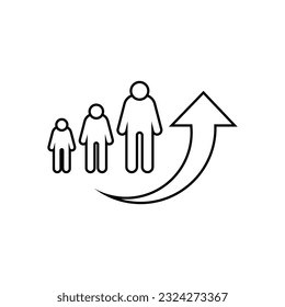 Escalation Icon. Evolution, Progression Symbol for Design Elements, Websites, Presentation and Application - Vector. 