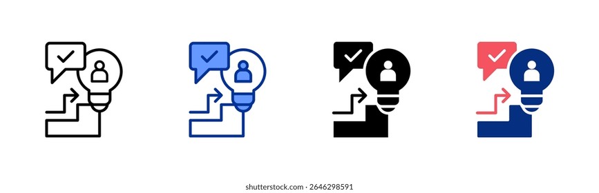 Ícone de escalonamento folha de vários estilos coleção