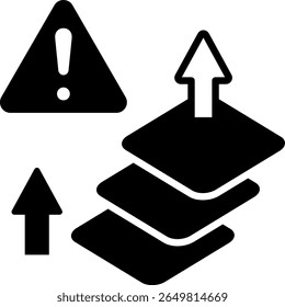 Elemento de ícone do caminho de escalonamento para design
