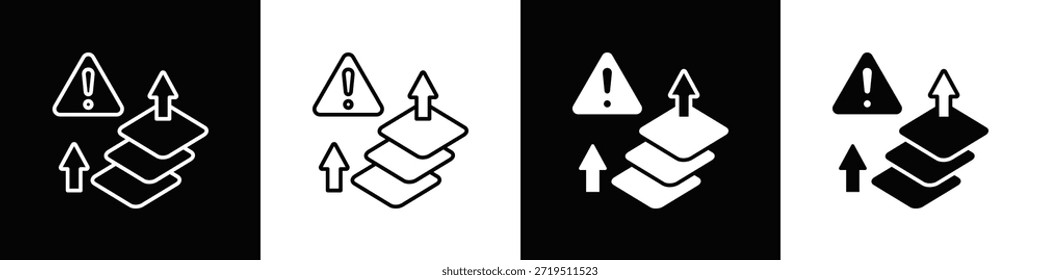Icono de ruta de escalada con estilo minimalista blanco negro variante