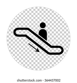 Escalator  - black vector icon