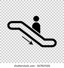 Escalator  - black vector icon