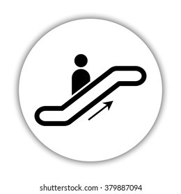 Escalator -  black vector icon