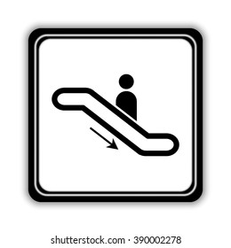 Escalator  - black vector icon