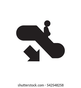 escalator down icon illustration isolated vector sign symbol