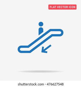 Escalator down icon. Vector concept illustration for design.