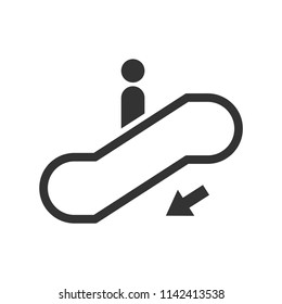 escalator down public signature icon vector eps 10