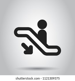 Escalator elevator icon. Vector illustration. Business concept escalator pictogram.