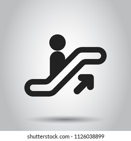 Escalator elevator icon. Vector illustration. Business concept escalator pictogram.