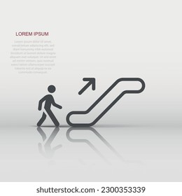 Escalator elevator icon. Vector illustration. Business concept escalator pictogram.
