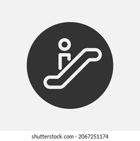 Escalator, elevator vector icon. Public navigation vector illustration.