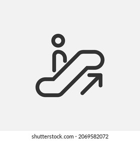 Escalator, elevator vector icon. Public navigation vector illustration.