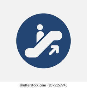 Escalator, elevator vector icon. Public navigation vector illustration.