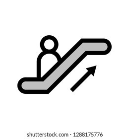 escalator up favorites icon vector