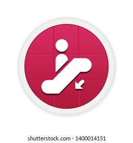 Escalator - Going Down - Vector App Icon
