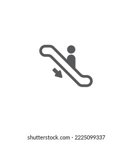 Escalator Icon, Elevator Icon Vector Illustration Eps10