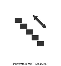 Escalator. Icon Flat