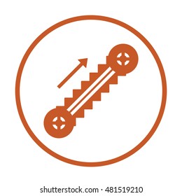 Escalator  icon. Flat design.