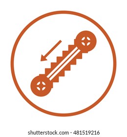 Escalator  icon. Flat design.
