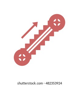 Escalator  icon. Flat design.