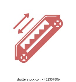 Escalator  icon.  Flat design.