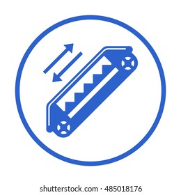 Escalator  icon.  Flat design.